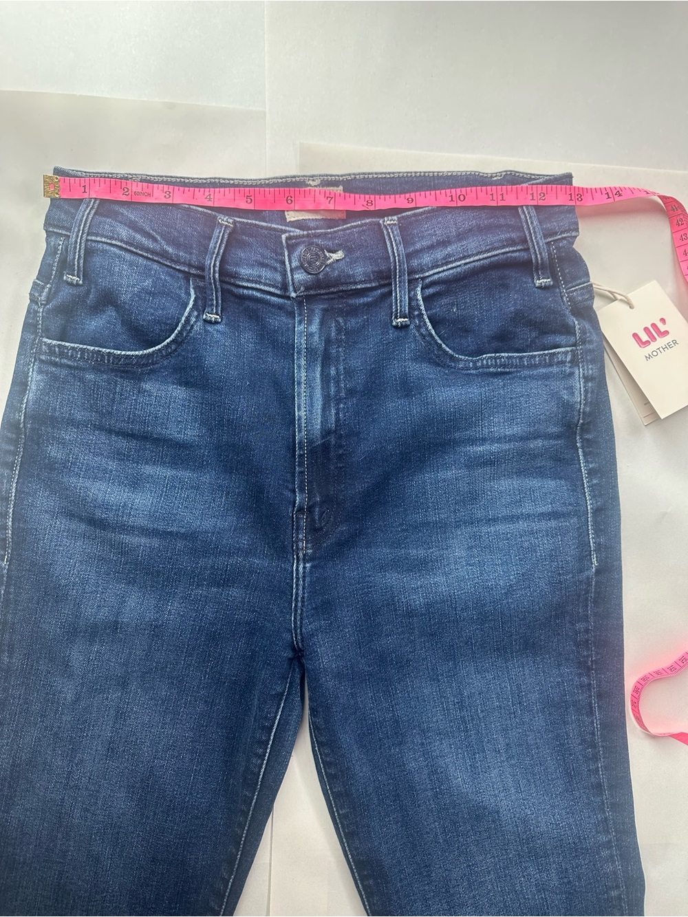 MOTHER Lil’ Hustler Ankle Heirloom Wash Cropped Flare Jeans Size 27 New With Tag - Picture 10 of 16